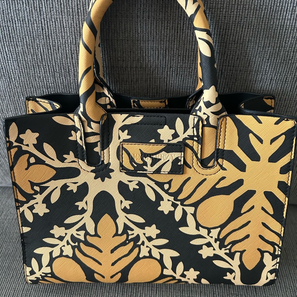 Designer Black and Gold Tote Bag